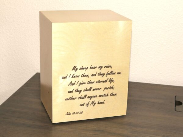 infinity 216 Urn with bible verse engraving
